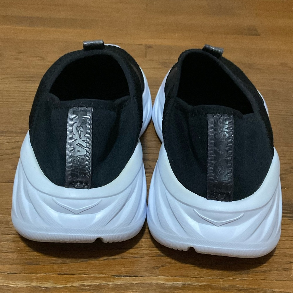 Hoka One One Black and White Slip-On Sneakers - Picture 7 of 11